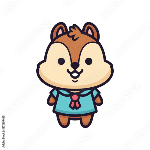 Cartoon Chipmunk Vector Illustration