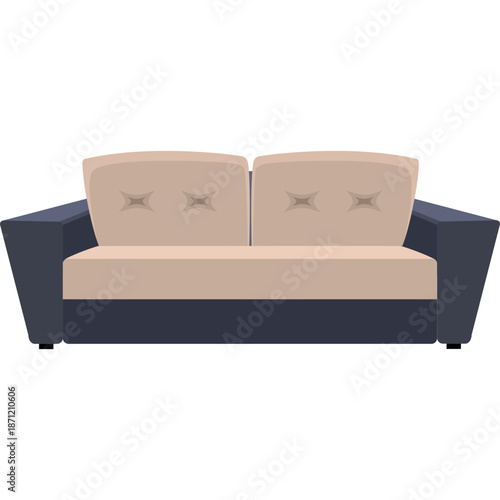 Modern Two-Seater Sofa, Minimalist Design