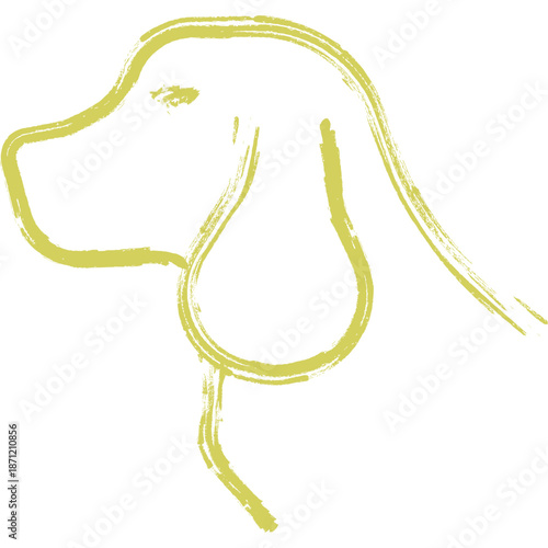 Minimalist Dog Portrait Sketch