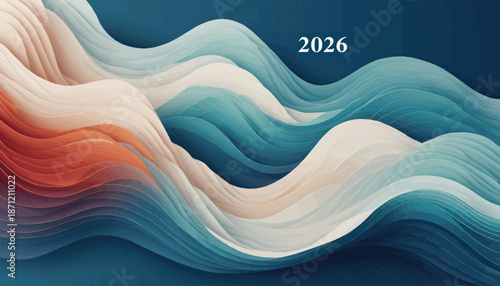 Dynamic Abstract Waves of Color and Light.