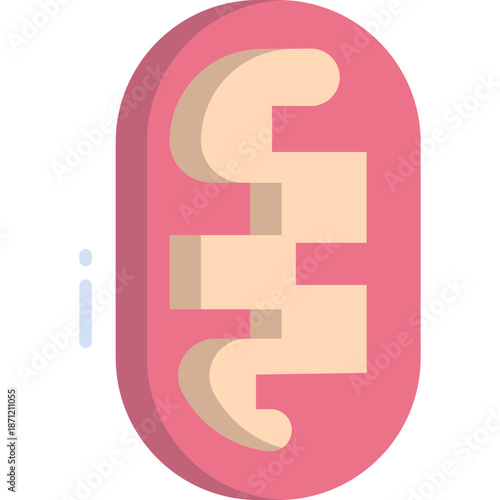 Mitochondrion icon - Cell organelle illustration