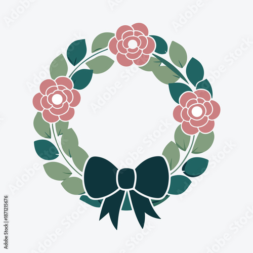 Floral frame with flowers butterflies and leaves vector design