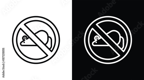 pest Two-tone version in black and white background