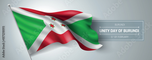 Wallpaper Mural Burundi happy unity day greeting card, banner vector illustration. Torontodigital.ca