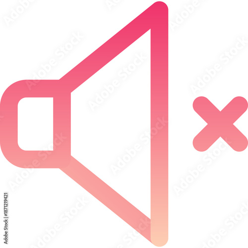 Mute icon with gradient