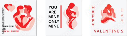 A pixelated valentine s day triptych with hearts and unsettling messages