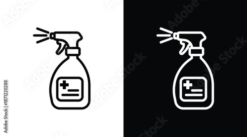 sanitation Two-tone version in black and white background