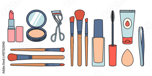 Makeup and cosmetic products for beauty routine