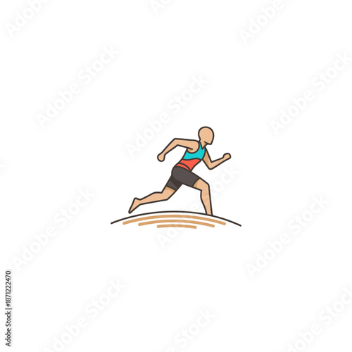 Man Running in Sportswear Illustration.