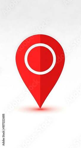Free Download Red Location Pin Icon - Navigation and Mapping Symbol. - GFXLoad