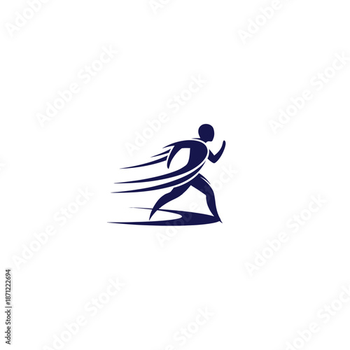 Running Man Silhouette Motion Graphic Design.