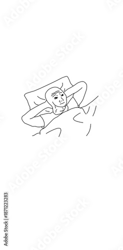 vector illustration of a man having thoughts meme