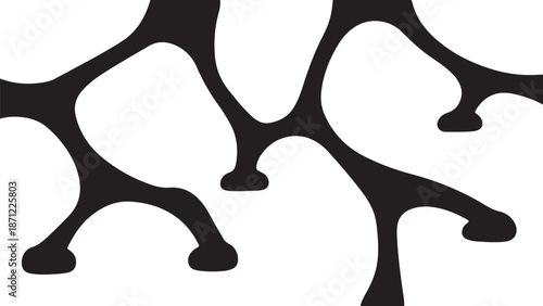 Black abstract shape on white background illustration design