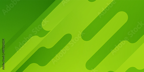 Abstract Green Gradient Background with Diagonal Layers and Modern Shapes. Modern concept for graphic design, background, web design, poster, banner, book, slideshow.