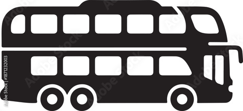 Double decker bus silhouette