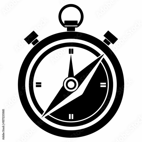 Compass stopwatch time navigation direction travel journey speed