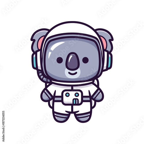 Canvas Print Astronaut Koala Vector Illustration
