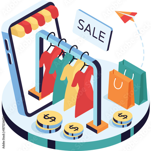 Online Shopping Sale Concept