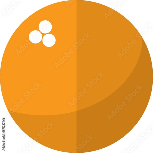 Orange Bowling Ball with Three Finger Holes
