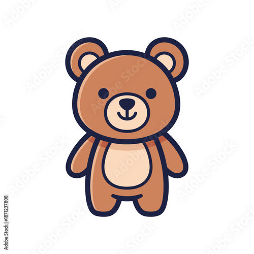 Cute Cartoon Teddy Bear Illustration