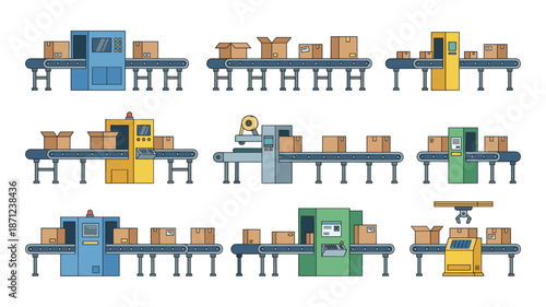 Manufacturing industry assembling and packaging line machinery