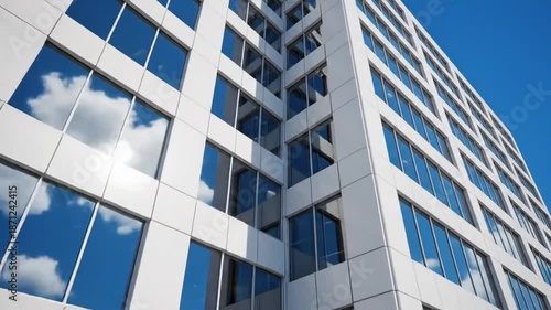 Wallpaper Mural Modern office building with reflective glass windows Torontodigital.ca