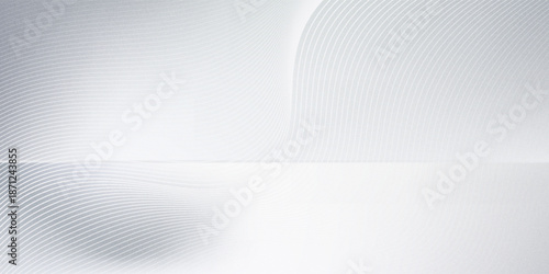 White grey studio room. Limbo light background. Abstract 3d gradient backdrop for product presentation. Minimal wall scene spotlight. Showcase, promotion display.
