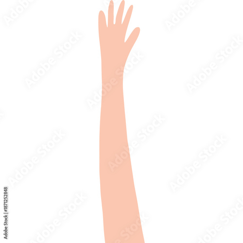 Person raising hand
