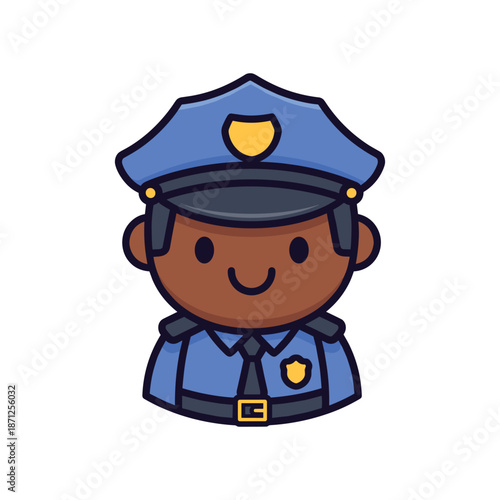 Cartoon Police Officer Illustration