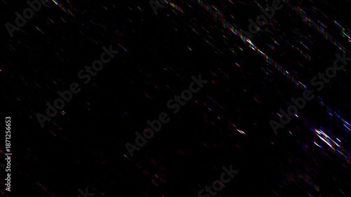 Effects such as noise and glitches. Image of a broken LCD screen.
