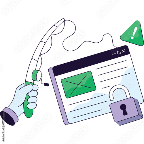 Phishing attempt on digital platform with security warning