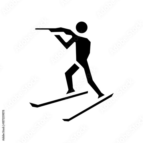 biathlon glyph icon