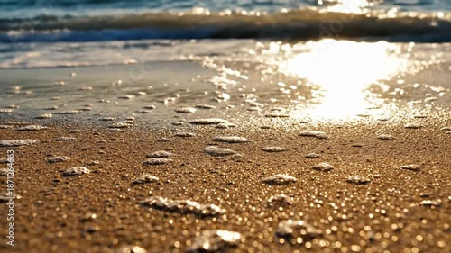 Wallpaper Mural Serene beach at sunset with gentle waves Torontodigital.ca