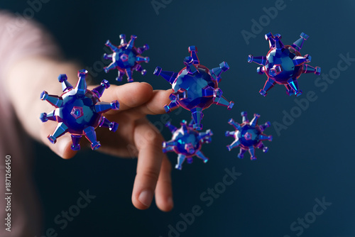 Artistic rendering of virus...
