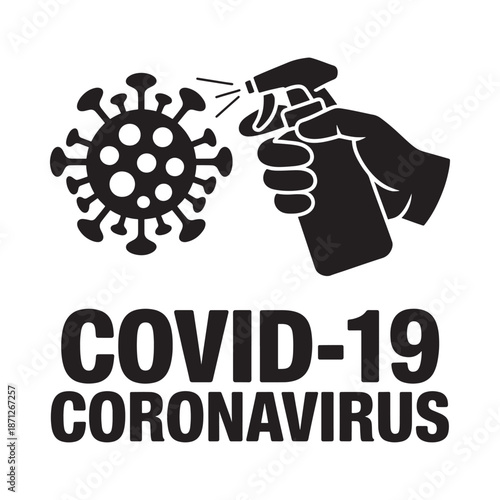 Disinfection against covid 19 Spraying to combat the coronavirus and prevent its spread