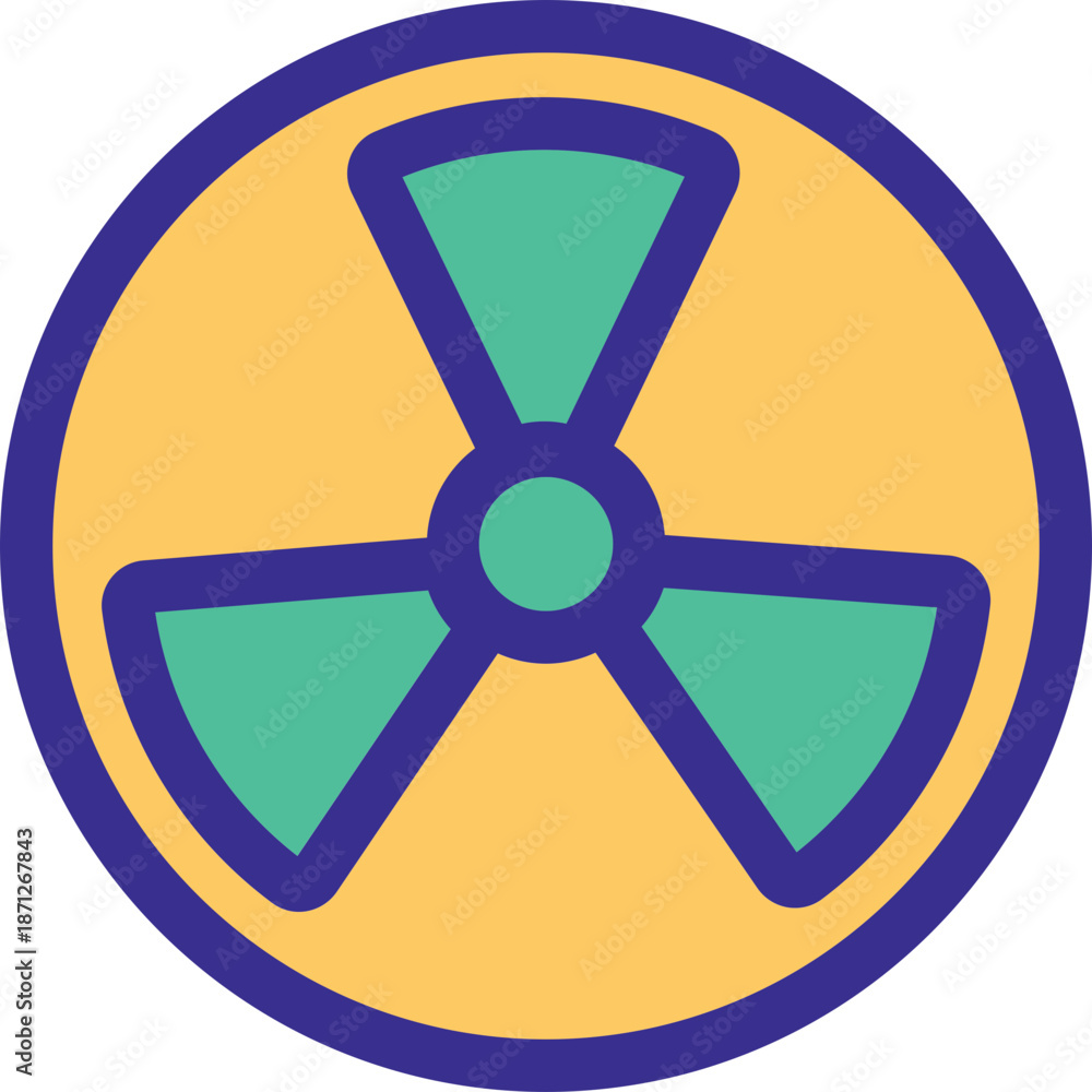 Fototapeta premium Radiation Hazard Symbol Icon