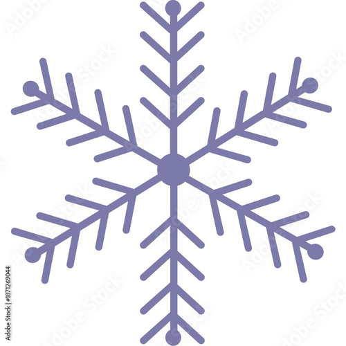 Purple Snowflake Icon