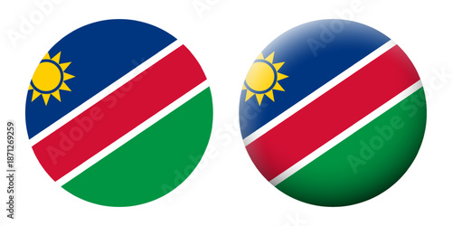 Free Download Vector illustration of Namibia flag set on transparent background - GFXLoad