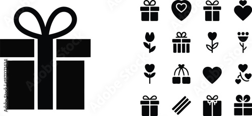  Valentine Gift Icon Set