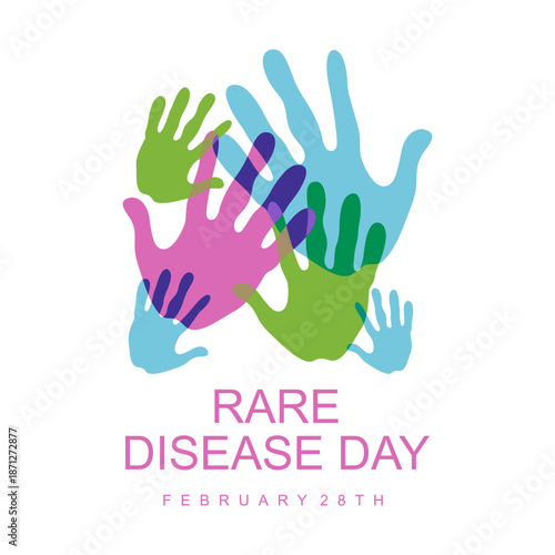 vector rare disease day poster template