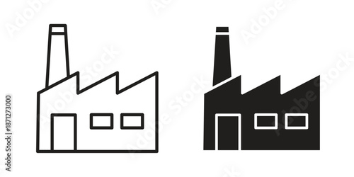 Power plant icons symbol, logo illustration. Vector graphics set
