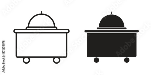 Room service icons symbol, logo illustration. Vector graphics set