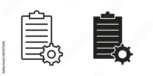 Smart contract icons symbol, logo illustration. Vector graphics set