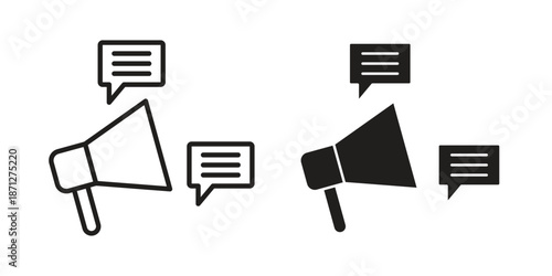 Social campaign icons symbol, logo illustration. Vector graphics set