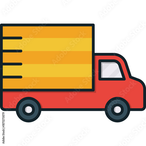 Red Delivery Truck Icon