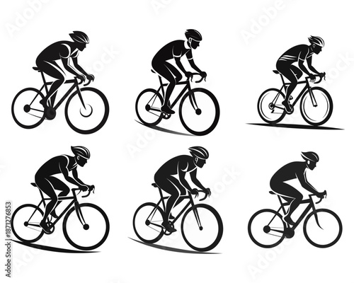 Dynamic Cyclist Silhouettes Collection