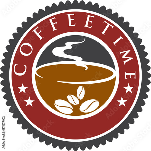 Minimalist tea and coffee logo design for cafe, bistro, and hot beverage branding, vector.