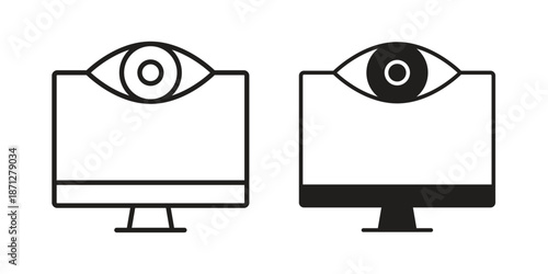 Visualization icons symbol, logo illustration. Vector graphics set