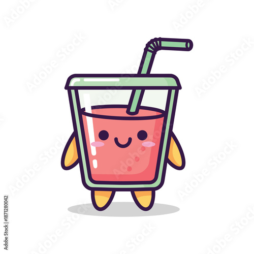 Cartoon Juice Character Illustration