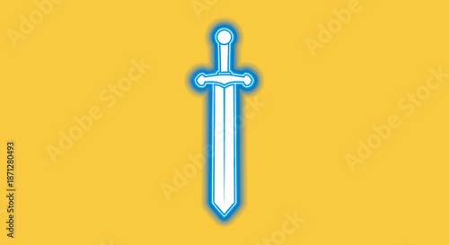 Sword with blue outline